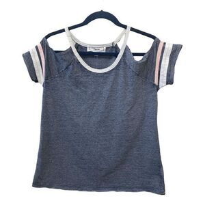 Hippie Rose Navy Cold Shoulder NWT Short Sleeve Extra Large Tee